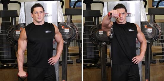 how to perform the Front Cable Raise exercise https://get-strong.fit/Front-Cable-Raise-How-To-Exercise-Guide/Exercises